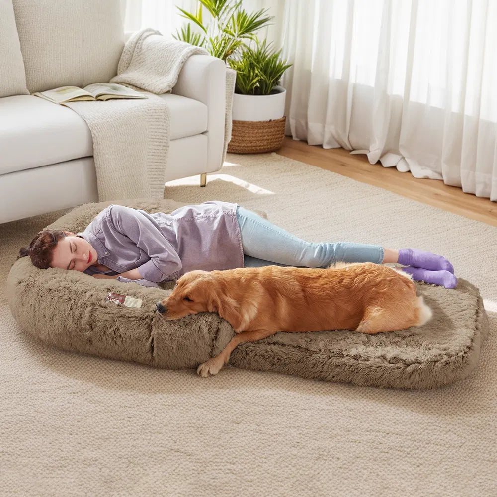 Human Dog Bed 71 X 43 X12 Dog Beds For Large Dogs Foldable Plush Washable Dog Bed For People Doze Off, Orthopedic Dog Beds For Humans Size Fits You And Pets