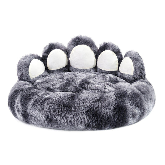 Paw Shape Cozy Plush Dog Bed