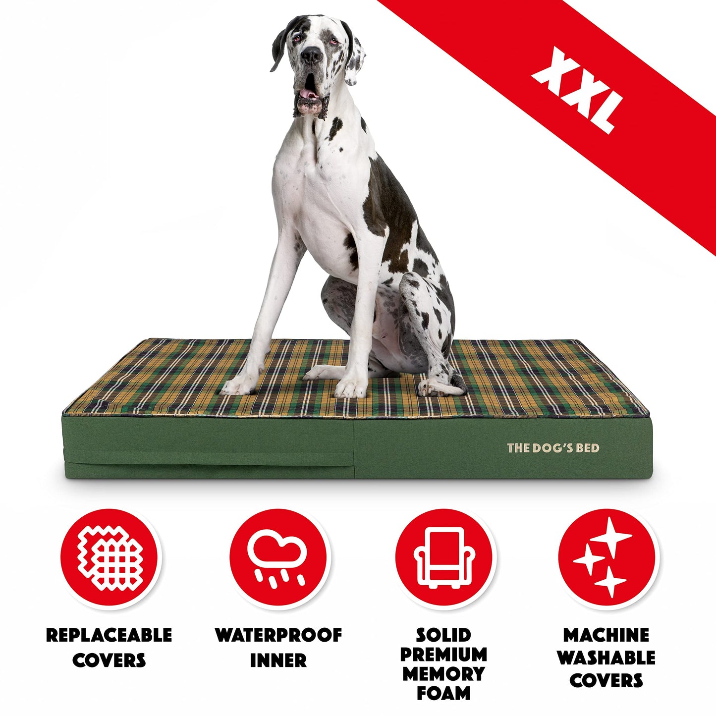 Large Orthopedic Memory Foam Dog Bed with Therapeutic Joint Support