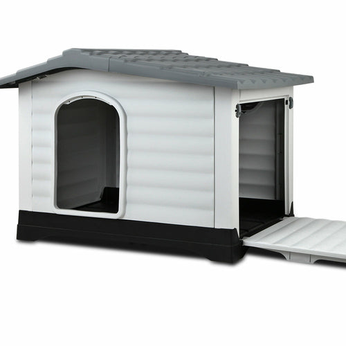 i.Pet Dog Kennel House Extra Large Outdoor Plastic Puppy Pet Cabin