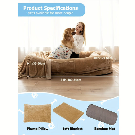 Giant Cozy Human-Dog Bed