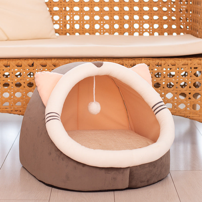 Cat Cave Bed with Non-Slip Bottom