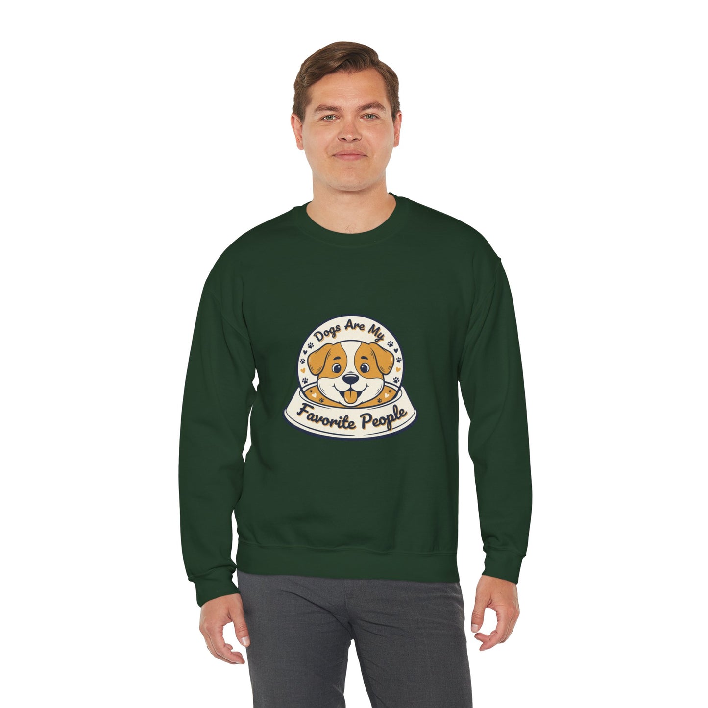"Dogs Are My Favorite People" Cute Corgi Graphic Unisex Sweatshirt
