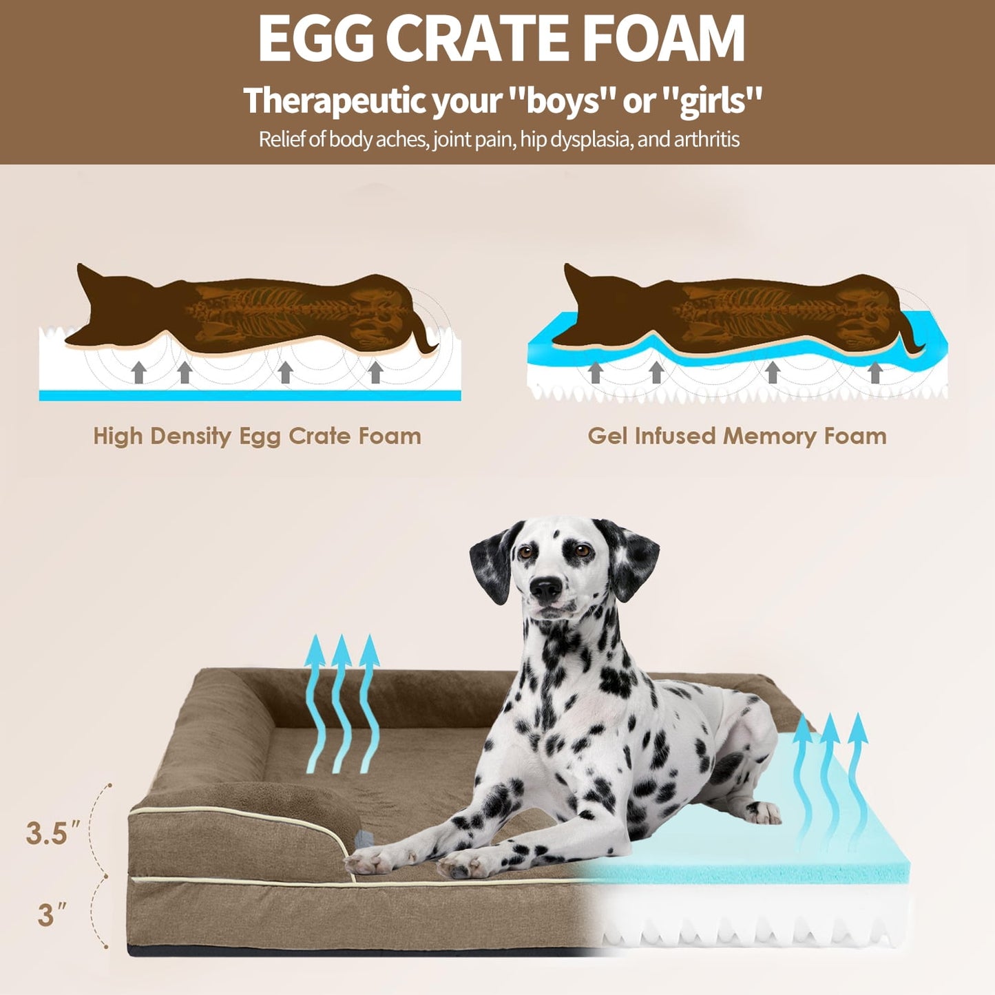 Orthopedic Dog Bed for Extra Large Dogs