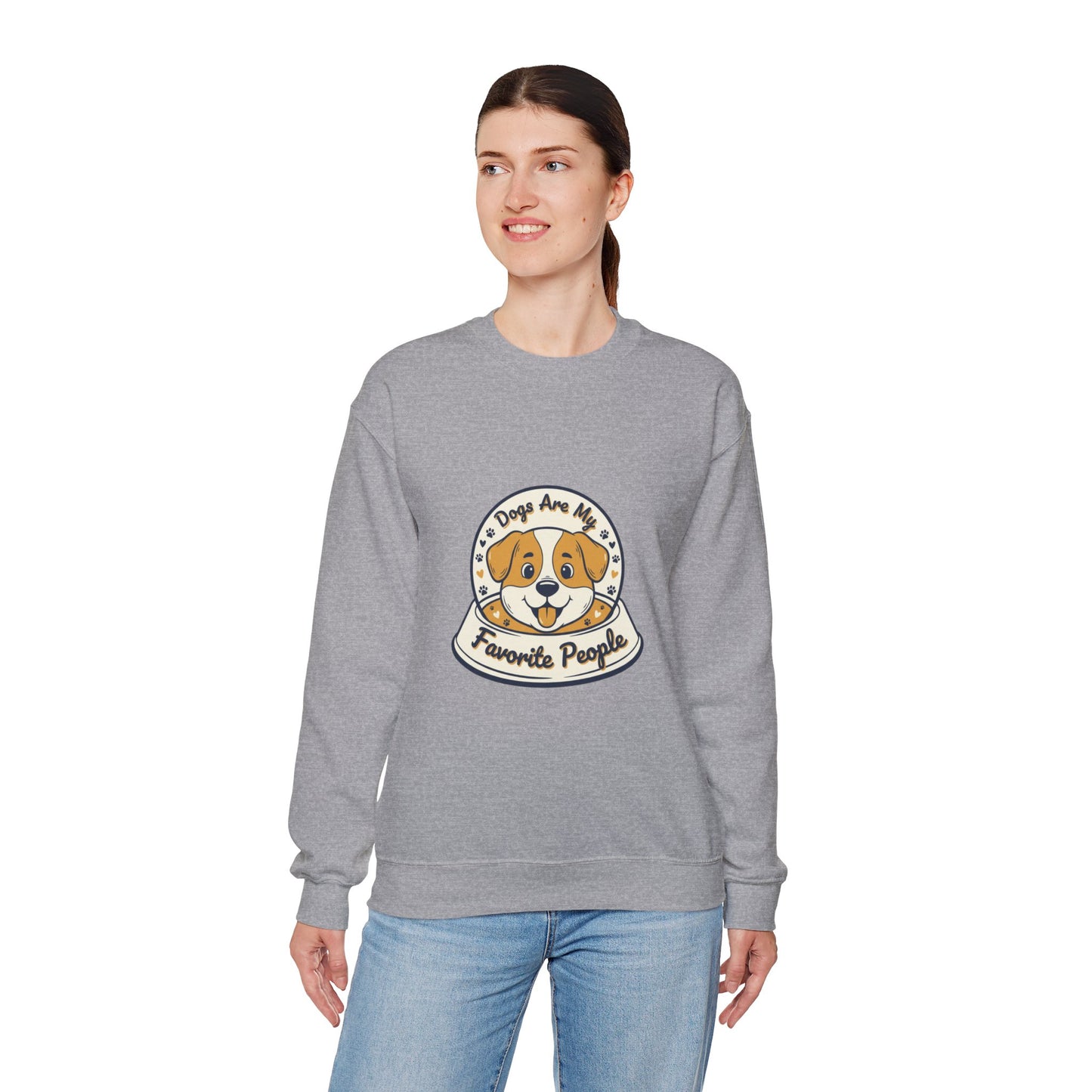 "Dogs Are My Favorite People" Cute Corgi Graphic Unisex Sweatshirt