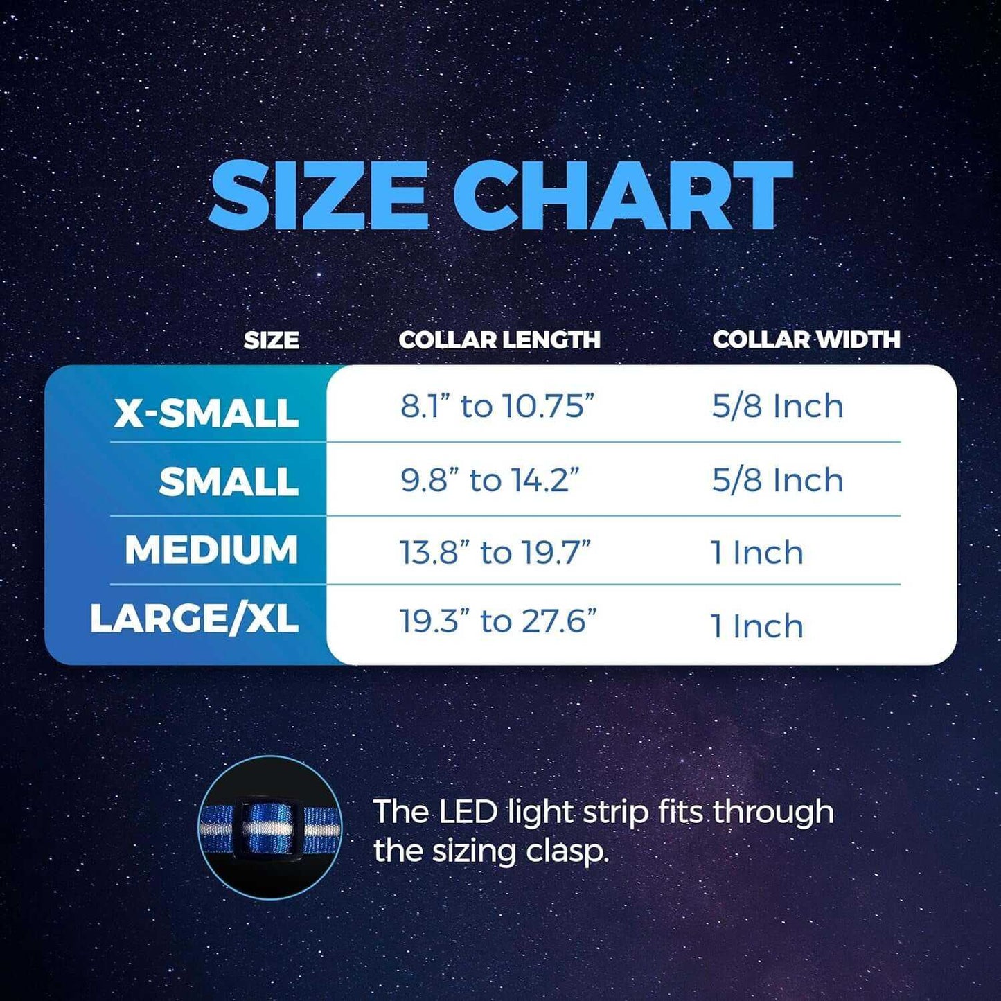 Safety LED Dog Collar - USB Rechargeable Waterproof Light for Night Walks