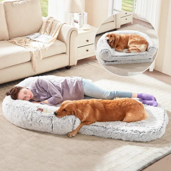 Human Dog Bed 71 X 43 X12 Dog Beds For Large Dogs Foldable Plush Washable Dog Bed For People Doze Off, Orthopedic Dog Beds For Humans Size Fits You And Pets