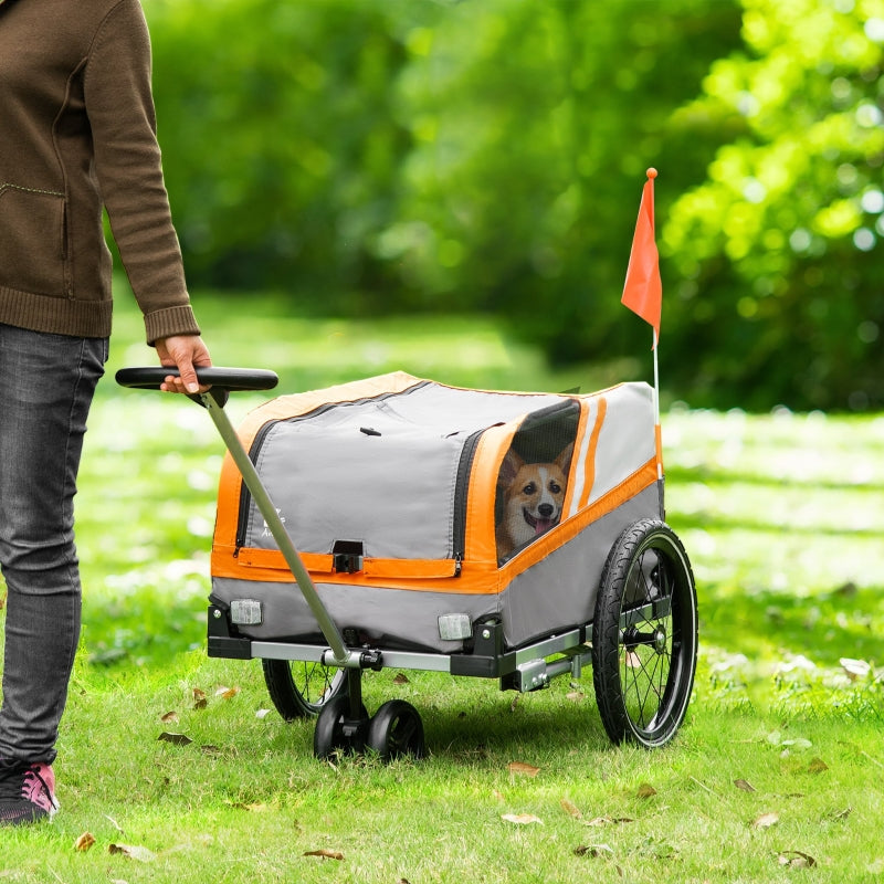Pet Bike Trailer 2-in-1 Travel Stroller