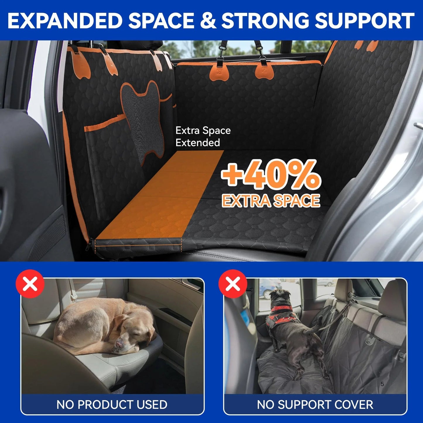 The Miracle Brands – Heavy-Duty Dog Car Seat Cover