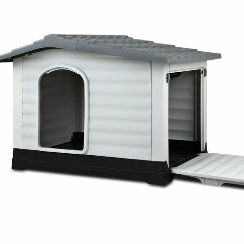 i.Pet Dog Kennel House Extra Large Outdoor Plastic Puppy Pet Cabin