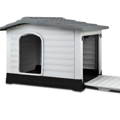 i.Pet Dog Kennel House Extra Large Outdoor Plastic Puppy Pet Cabin