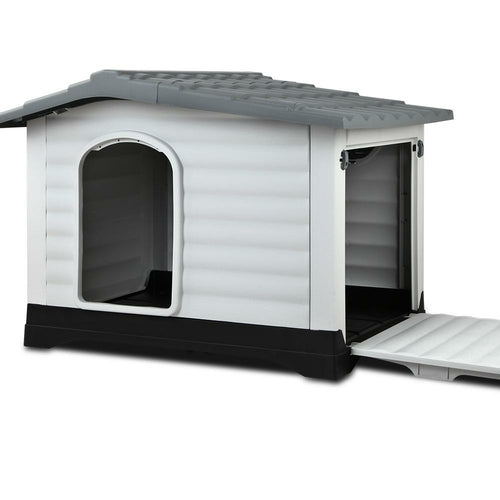 i.Pet Dog Kennel House Extra Large Outdoor Plastic Puppy Pet Cabin