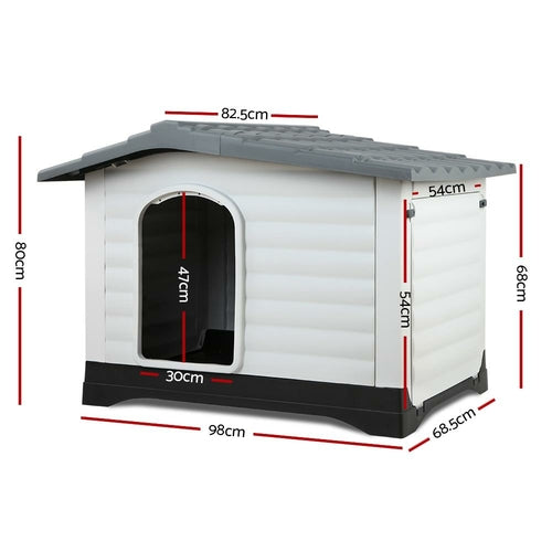 i.Pet Dog Kennel House Extra Large Outdoor Plastic Puppy Pet Cabin