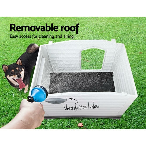 i.Pet Dog Kennel House Extra Large Outdoor Plastic Puppy Pet Cabin