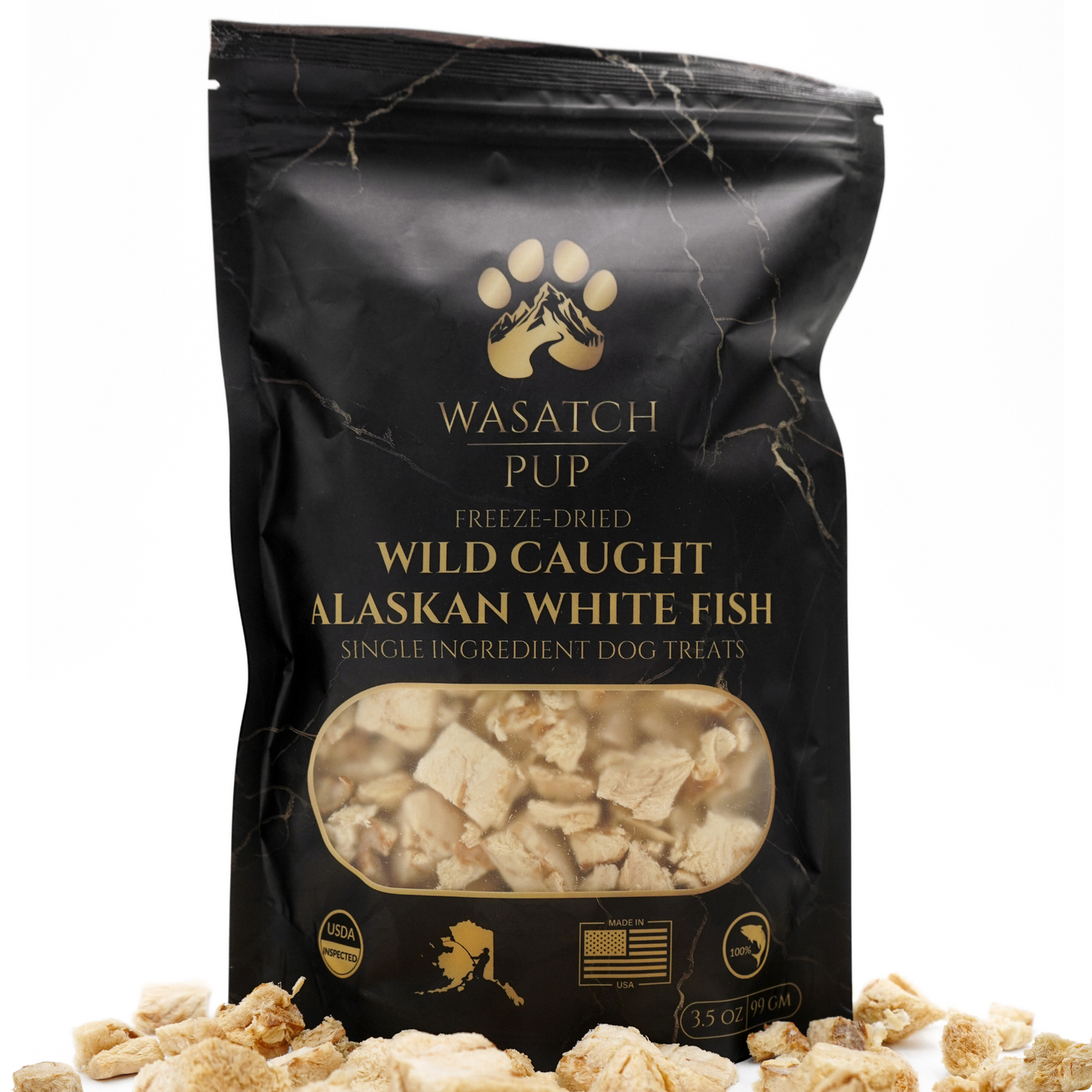 Freeze-Dried Alaskan Whitefish | Single Ingredient Dog Treats