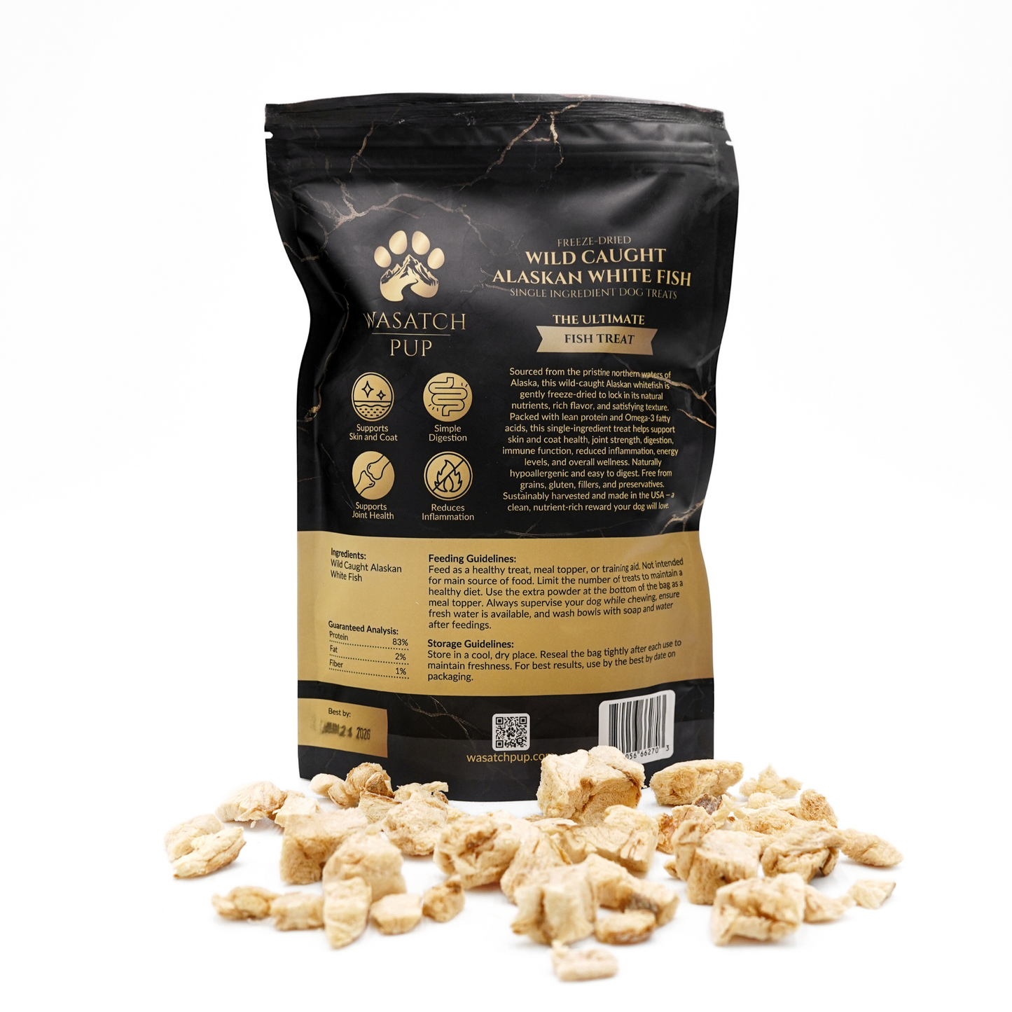 Freeze-Dried Alaskan Whitefish | Single Ingredient Dog Treats