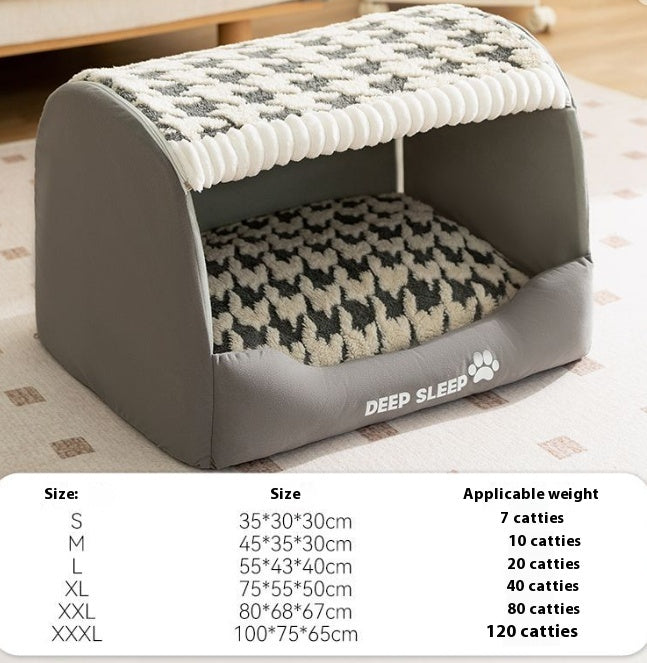 Warm Bear Curved Pet Room Cave