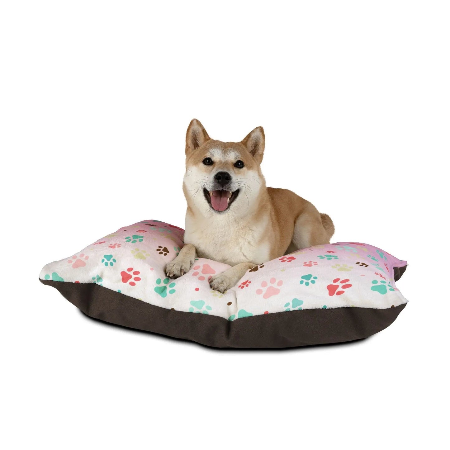 Colorful Paw Print Pet Bed | Cozy Dog & Cat Bed