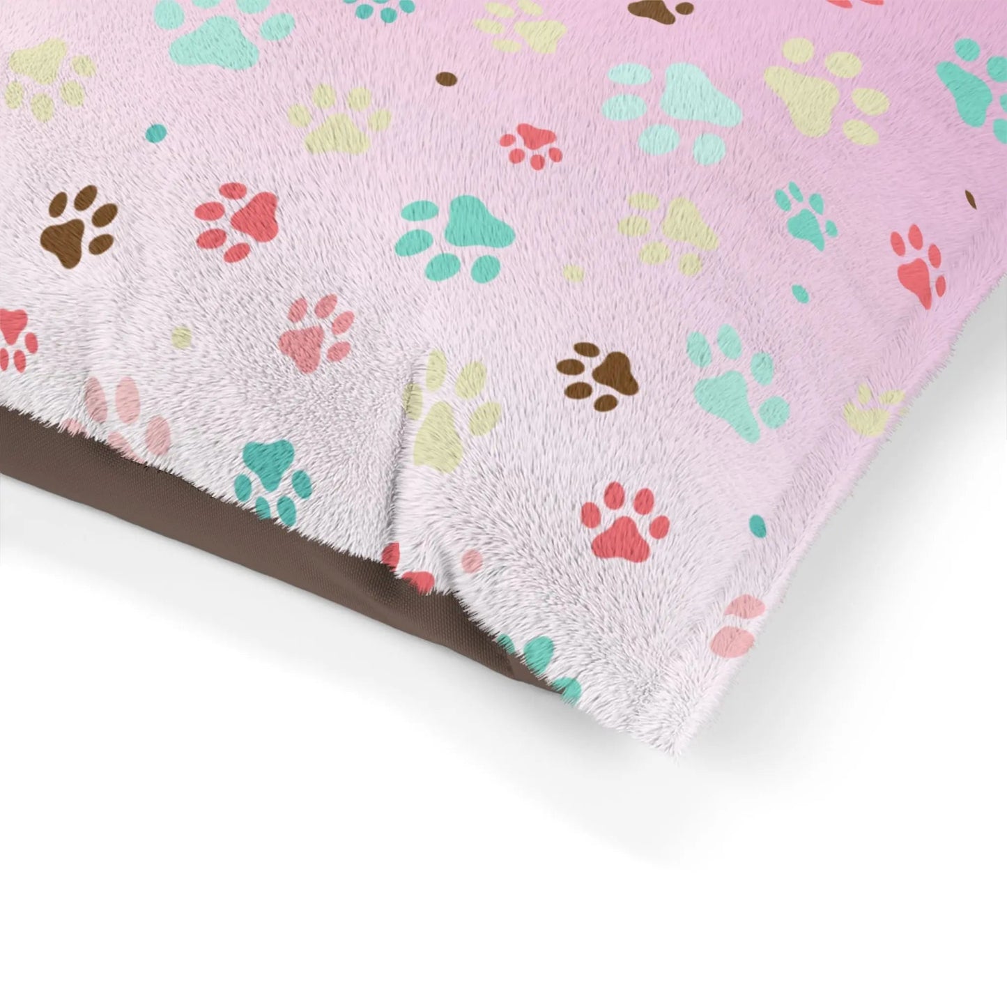 Colorful Paw Print Pet Bed | Cozy Dog & Cat Bed