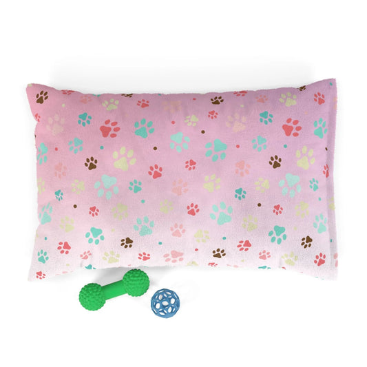 Colorful Paw Print Pet Bed | Cozy Dog & Cat Bed