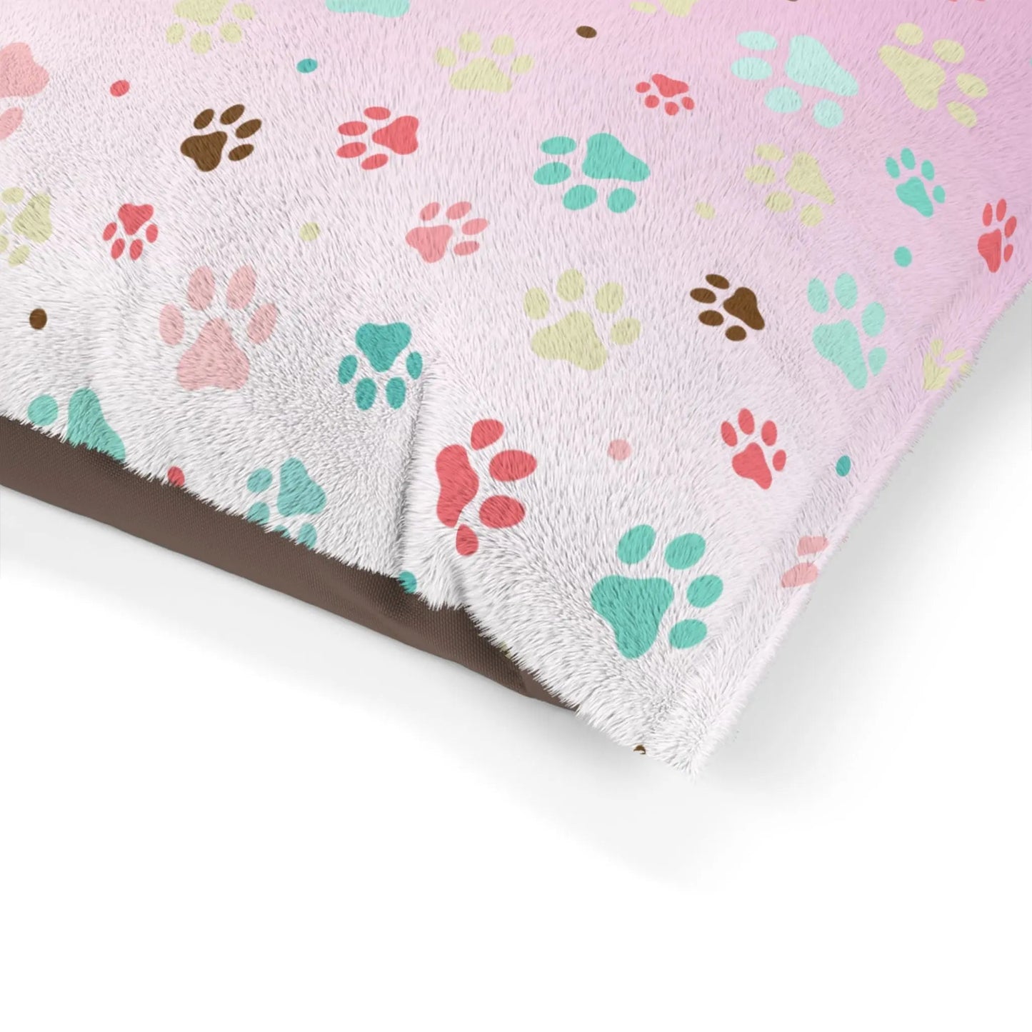 Colorful Paw Print Pet Bed | Cozy Dog & Cat Bed