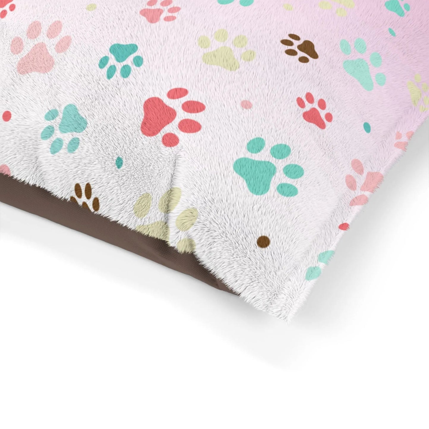 Colorful Paw Print Pet Bed | Cozy Dog & Cat Bed