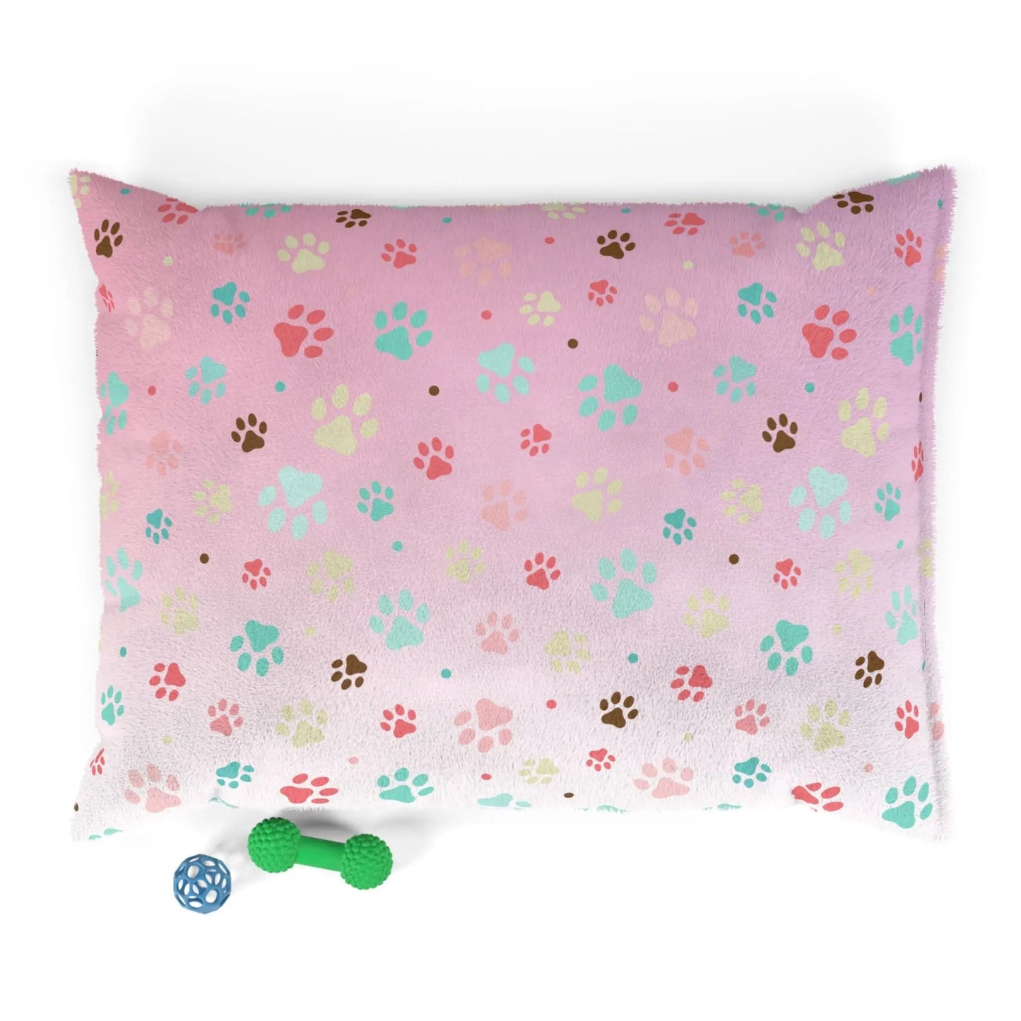 Colorful Paw Print Pet Bed | Cozy Dog & Cat Bed