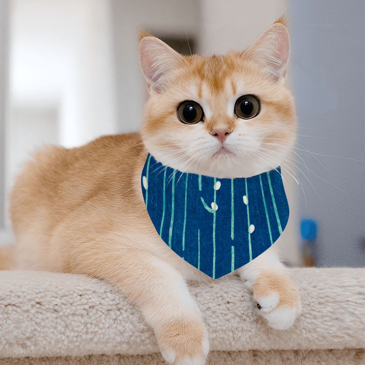 Sebastian & Clementine Shima-Shima  Pet Cotton Bandana